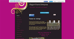 Desktop Screenshot of eleganteventsenterprise.com